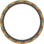 Car Steering Wheel Cover for Women Men, Non-Slip Flower Retro Steering Wheel Protector, Universal 14"-15" Fit for Cars, SUVs, Trucks (Flower Retro)