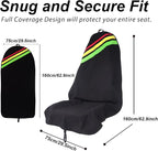 Waterproof Car Towel Seat Covers Front Seats for After Gym Workout,Auto Universal Interior Sweat Towels Cloth Bucket Carseat Cover Protector for Trucks SUV RV Boat Van (Black)
