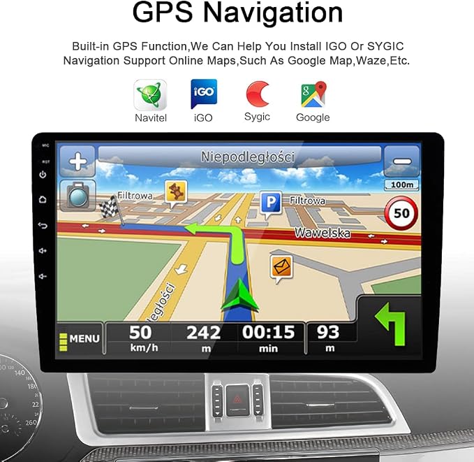 4+64GB for Toyota Yaris Radio 2008 2009 2010 2011Wireless Carplay Android Auto with 9" IPS Touchscreen GPS Navigation for Car Stereo Head Unit Built-in DSP with Free Backup Camera