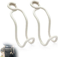 Car Seat Back Organizer Hooks 2 Pack with Anti-Drop Loop - Beige Leather/2S | Space Saving Car Headrest Hangers for Women Men, Universal Car Bag Holder for SUV Truck for Front and Back Seat Storage