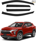 Window Visors Rain Guards for 2024 2025 2026 Chevrolet/Chevy Trax Accessories, Outside-Mount Tape-On Side Window Wind Deflectors Vent Visors Shades Black 4PCS