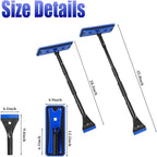 36" Car 3-in-1 Snow Brush, Detachable Extendable Vehicle Windshield Ice Frost Scraper with Ergonomic Foam Grip Handle, Automotive Snow Removal Tools, Universal for SUV RV Truck (Blue) | Detachable Extendable Vehicle Windshield Ice Frost Scraper with Er...
