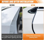 Car Door Edge Guards 32.8ft, Universal U-Shaped PVC Trim Strip Chrome Tape Self-Adhesive, Scratch Resistant Automotive Door Edge Molding Protection for Cars Truck SUV Weatherproof(Black-10M)