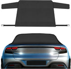 Car Rear Windshield Snow Ice Cover, 57'' × 35'' Waterproof Oxford Car Sun Shade Protector, Universal Winter Windproof Frost Automotive Exterior Accessories for SUV Truck Sedan (Rear)
