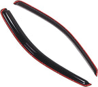 WD2-112i Dark Smoke 2 Pcs Set Window Visor (in-Channel) Deflector Rain Guard Compatible with 1997-2004 Dodge Dakota