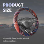 Boho Steering Wheel Cover, Steering Wheel Cover Women, 15 inch Hippie Style Protector Covers, Universal Ethnic Flax Cloth Car Accessories Universal for SUV Van Truck (Hippie-C)