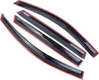 Tape-On Window Visors Deflectors Rain Guards 4 Piece Set ‎Compatible with 2008-2016 Dodge Journey 94072