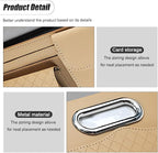 ZIMISI Leather Car Visor Organizer, Sun Visor Storage Bag, Car Tissue Holder, Multi-Pocket Document Holder, Vehicle Travel Accessories for Pen, License, Cards, Sunglasses, Tissues (Khaki)