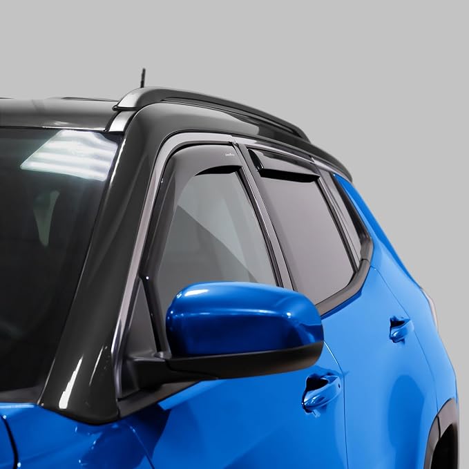 Goodyear Shatterproof in-Channel Window Deflectors for Jeep Compass 2017-2026, Rain Guards, Window Visors for Cars, Vent Deflector, Car Accessories, 4 pcs - GY003470