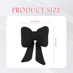 Cute Bow Car Headrest Pillow,Comfortable & Breathable Car Neck Pillows for Relief Neck Fatigue,Universal Head Rest Pillow for Cars Decoration as Birthday Gifts for Women,Girl (Black)