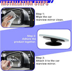 1.94" Car Blind Spot Mirror, 360° Adjustable Round HD Glass Convex Rear View Mirror, Self-Adhesive Frameless Wide Angle Auto Exterior Side Blind Spot Mirrors, Fit for Most Cars (4PCS)