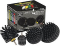 BBQ Grill Cleaning Kit - Safe Nylon Grill Brush | Set - Ultra Stiff Power Scrubber Attachments for Loose Paint, De-Scaling Rust and Graffiti Removal on Stone, Brick and Masonry