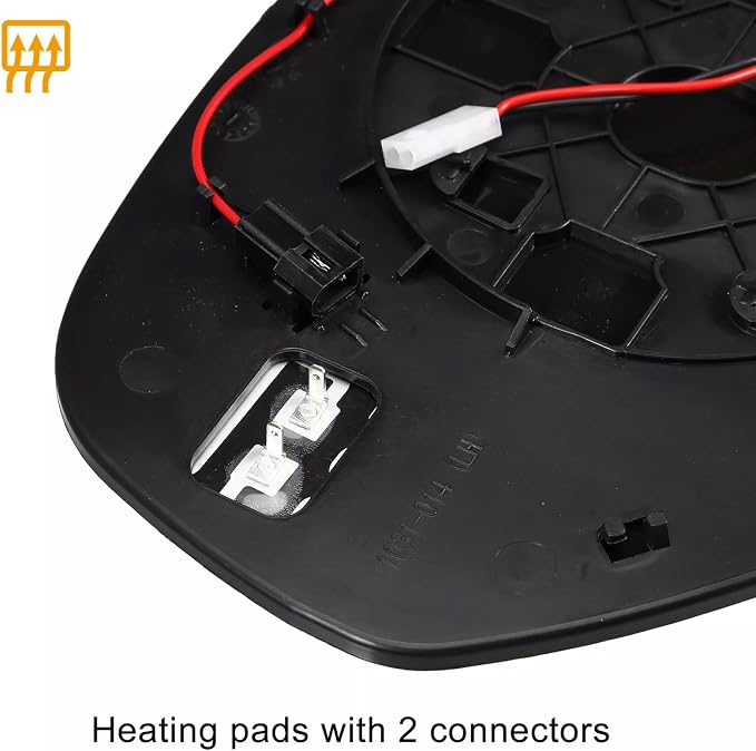 Left Driver Side Mirror Glass Replacement for 09-14 Chevy Silverado Suburban Tahoe Avalanche GMC Sierra Yukon Cadillac Escalade Rearview Side Heated Mirror with signal Arrow light Replace GM1325138