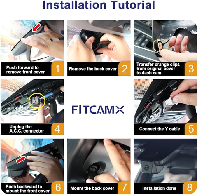 Front 2K+Rear 1080P Dash Cam Adapts for Toyota Sienna 2021-2026 LE Limited XLE Platinum XSE (XL40), OEM Factory Style, Dual HD Video, WiFi & APP, Loop Recording, Gravity Sensor, 64GB Card