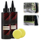 Glass Polishing Liquid D1,2025 New Car Glass Polishing Compound Windshield Cleaner Glas Oil Film Remover with Sponge,Auto Glass Polish Removes Swirls, Scratches, Wiper Marks & Oil Film (2)