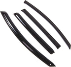 WD2-646 Dark Smoke 4 Pcs Set Window Visor (Outside Mount) Deflector Rain Guard Compatible with 2011-2016 Kia Sportage