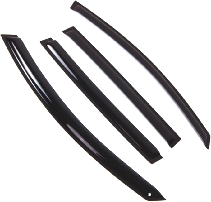 WD2-646 Dark Smoke 4 Pcs Set Window Visor (Outside Mount) Deflector Rain Guard Compatible with 2011-2016 Kia Sportage