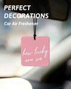Dusty Pink Boho Western Orange Car Air Freshener 4 Pcs, Cow Skull Cactus Cowgirl Boots Square Hanging Air Freshener for Closet Drawer Books, Western Car Accessories Mirror Decor for Women