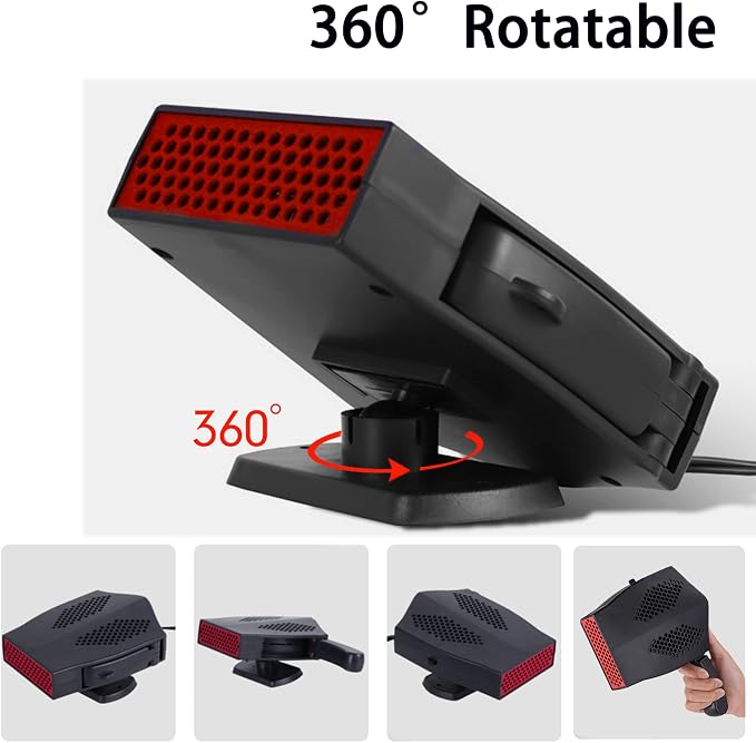 12V Car Heater, Powerful 180W Heater for Cars, Efficient Window Defroster and Car Defroster, Ideal for 12V Vehicle