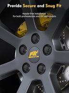 1/2-20 Lug Nuts - Replacement for 1987-2018 Wrangler JK, 2002-2012 Liberty, 1993-2010 Grand Cherokee Aftermarket Wheel - 23pcs Black Closed End Solid Lug Nuts