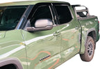 2022-2026 Tape-On Side Window Visor Deflectors for Toyota Tundra Double Cab Rain Guards SR SR5 Limited Smoke Tinted Protectors 2023 2024 2025