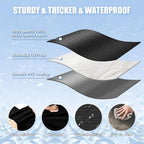 Car Windshield Cover for Ice and Snow, Windshield Snow Cover, Performance Brake Kits with Side Mirrors Cover, Fits Most Cars, Trucks, Vans, SUVs, Orange Strips