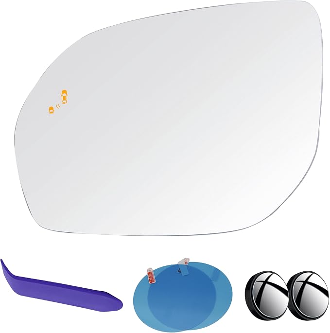 Driver Side Mirror Glass Compatible with Hyundai Santa Fe Santa Fe XL | Compatible with Hyundai Santa Fe 2013-2018, Santa Fe XL 2019 Heated Blind Spot