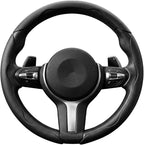 3PCS/Set Car Steering Wheel Cover, Leather Segmented Anti-Slip Automotive Wheel Protector, Soft Breathable Vehicle Steering Protection Covers, Universal Interior Accessories (Black)