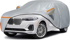 Waterproof Car Cover for 2018-2026 BMW X7, Custom-fit All Weather Sun Rain UV Dust Snow Protection Outdoor X7 Car Cover with Door Zipper and Cotton Lining-Gray