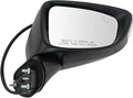 Passenger Side Mirror Assembly Power Blind Spot Turn Signal Textured Smooth Black Paint to Match Compatible with 2014-2016 Mazda 6