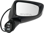 Passenger Side Mirror Assembly Power Blind Spot Turn Signal Textured Smooth Black Paint to Match Compatible with 2014-2016 Mazda 6