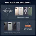 Magnetic Cup Holder Phone Holder -Designed for iPhone MagSafe Case - [Not Charging] (Gray-MagSafe)