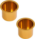 GSE Games & Sports Expert Jumbo Aluminum Cup Holder, Drop-in Cup Holder for Casino Poker Tables, Work Desks, Boats, RVs, Cars & Trucks (Gold, 2-Pack)