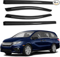 Window Visors Rain Guards for 2018-2025 2026 Honda Odyssey Accessories, Outside-Mount Tape-On Side Window Wind Deflectors Vent Visors Shades Rainproof Black 4PCS