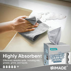 Microfiber Cleaning Cloth, 100 Sheets Microfiber Towels for Cars Commercial Grade Washcloths Lint-Free Bulk Shop Towel Cleaning Rags for Household Restaurant Garage Housekeeping, 11"x 9", Grey