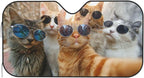 Windshield Sun Shade Funny Cat Car Front Window Sunshade Cover for Truck SUV Blocks UV Rays Automotive Visor Interior Protector 55 x 30 inch