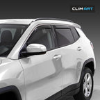 in-Channel Incredibly Durable Rain Guards for Jeep Compass 2017-2026, Original Window Deflectors, Vent Window Visors, Vent Deflector, 4 pcs. - 617264
