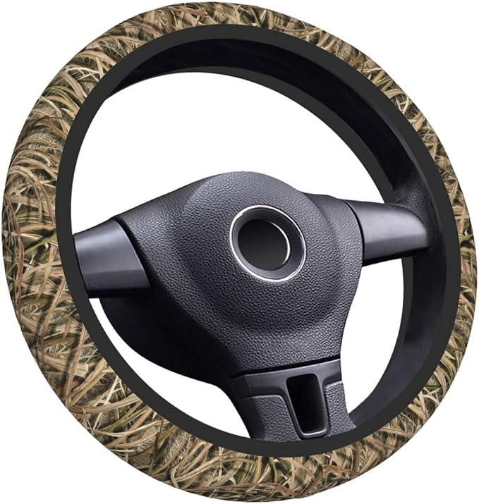 Elastic Steering Wheel Cover Car Accessories Cute Universal 15 Inch Absorbing Sweat Non-Slip Breathable for Man - Mossy Oak Shadow Grass Blades