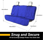 Back Seat Cover for Car Trucks Van SUV Jeep,Waterproof Rear Bench Towel Seat Covers for Dogs and Kids,Automotive Backseat Protector (Blue)