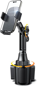 Upgraded Version Cup Holder Phone Holder 360° Adjustable Long Neck Car Phone Mount Golf Cart Phone Holder, Truck Jeep Accessories for iPhone 17 Air Pro Samsung Google and All 4-7'' Phone