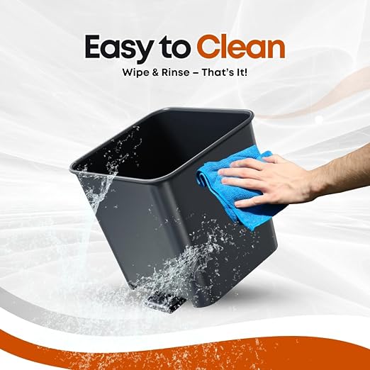 Car Trash Can Waterproof Vehicle Garbage Bin, Leakproof Anti Slip Floor Mat Clip Trash Bag Holder for Car, Truck, SUV, Van Portable Auto Trash Container with Stability Clips (Gray, Small)