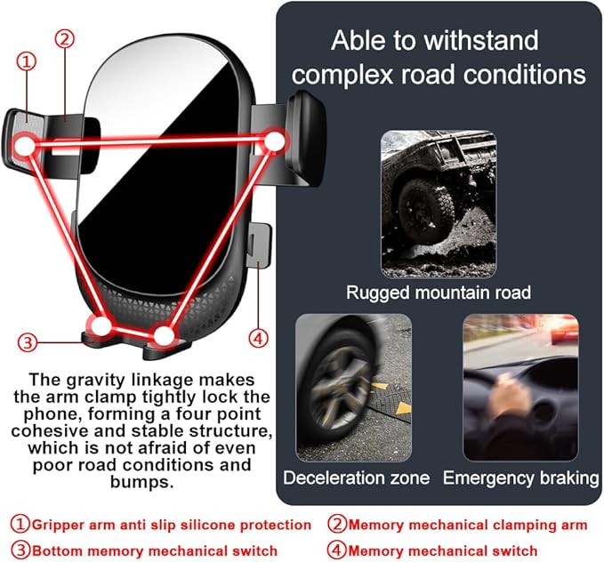 Car Phone Holder for Lexus ES Auto Accessories [Only for 2013-2018 Lexus ES 300h / ES 350] [Auto Lock Hands Free Cell Phone Mount Car fits for iPhone & All Smartphones]