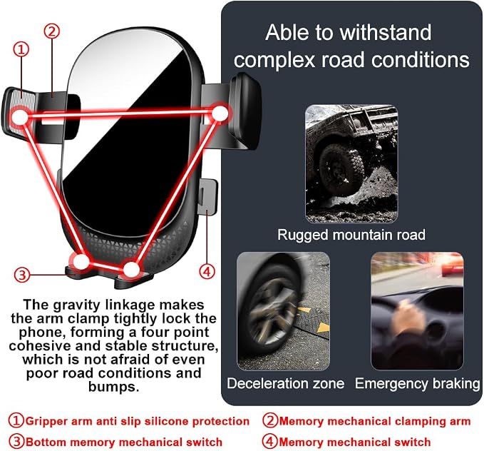 Car Phone Holder for Mercedes Benz GLB/CLA/A-Class Auto Accessories [Only for 10.25" Screen，Include：2020-2024 GLB/CLA & 2019-2022 A-Class] [7" Screen Not usable]