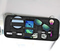 2 Packs Car Sun Visor Organizer, Car Visor Storage Anti-Slip Elastic Woven Board for Sunglass Holder Parking Fuel Card Digital Accessories
