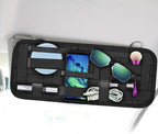 2 Packs Car Sun Visor Organizer, Car Visor Storage Anti-Slip Elastic Woven Board for Sunglass Holder Parking Fuel Card Digital Accessories