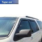 Tape On Window Visors Rain Guards Compatible with 1997-2017 Ford Expedition,1998-2017 Lincoln Navigator,Side Vent Visors Window Deflectors Shade for Ford Expedition 1997-2017,Car Accessories-4pcs
