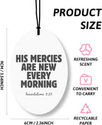 Black Christian Car Air Freshener 8 Pcs, Coquette Black Bow Floral Religious Hanging Air Freshener Oval for Girls Dorm Bedroom Apartment, Girly Christian Car Accessories Mirror Decor for Women