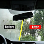 Luvio Car Glass Oil Film Remover with Cleaning Brush and Anti Fog Spray, Hydrophobic Rain Repellent for Windshield, Long Lasting Defogger for Car Windows, Mirrors, Helmets and Eyeglasses, 3.4Fl Oz