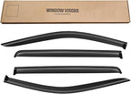 Window Rain Guard for 2019-2026 Chevy Silverado/GMC Sierra 1500 Crew Cab, 20-26 Silverado/Sierra 2500HD 3500HD, Window Visor Vent Wind Shade Deflector Shield Protector Sun,Tape-on, for Full-Size Cab