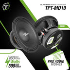 Timpano TPT-MD10 10 Inch Midbass Speaker Pro Audio 800 Watts, 8 Ohm Mid-bass Loudspeaker for Professional and Car Audio System (Single)